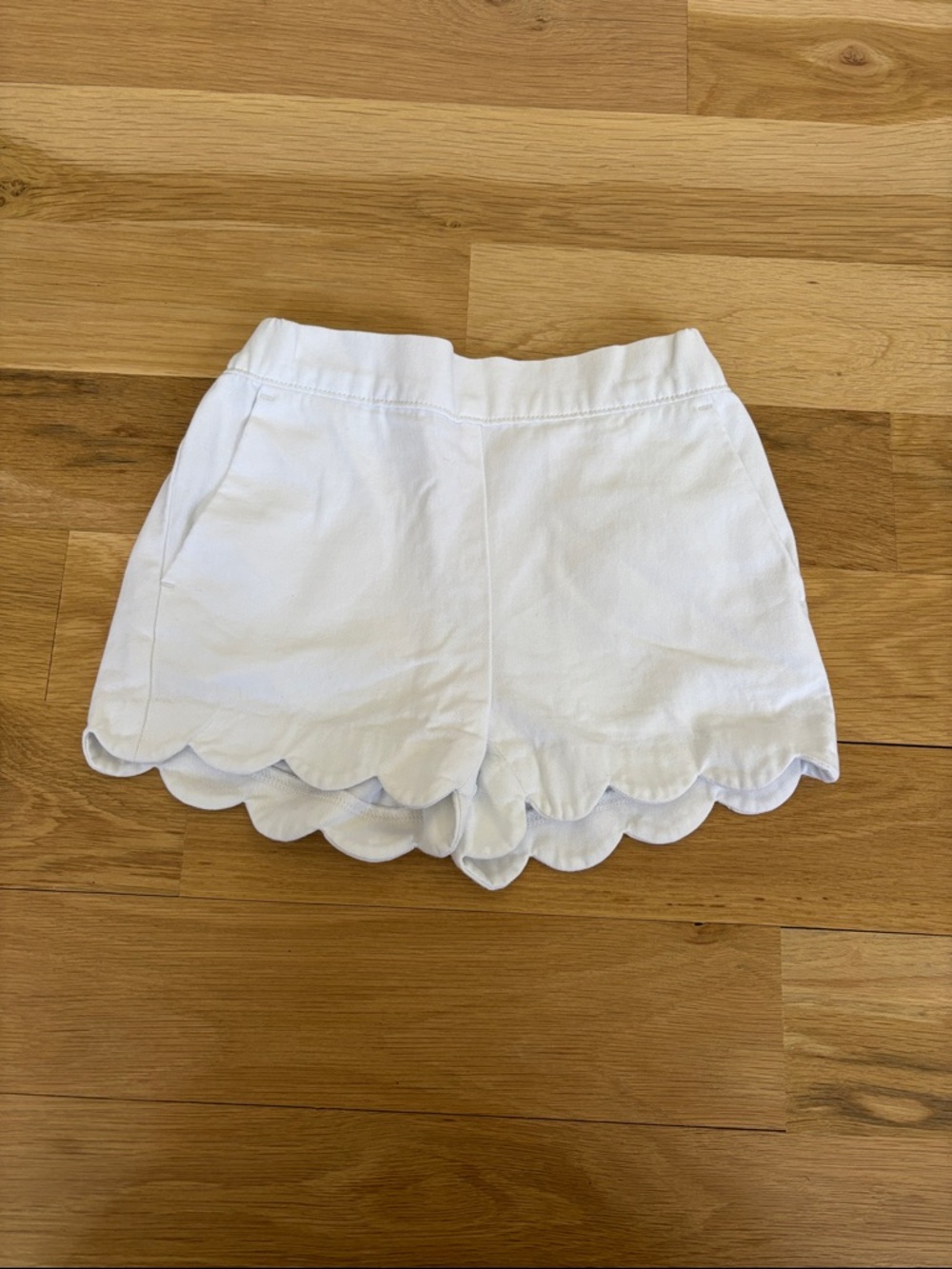 Crewcuts White Scalloped Hem Kids' Shorts 4T
